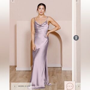 Revelry Nadia Satin Dress Lilac